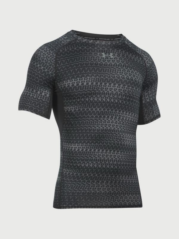 Kompresní tričko Under Armour Heatgear Printed SS Černá