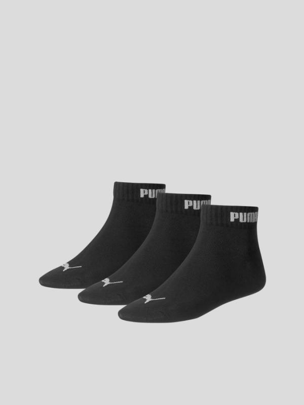 Ponožky Puma Quarter-V 3 Pack Černá