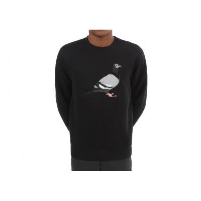Staple Basic Quilted Crew Sweatshirt Black