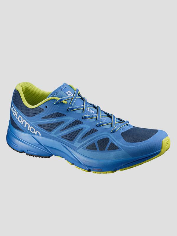 Boty Salomon SONIC AERO Midnight Blue/BL/GECKO GREE Modrá