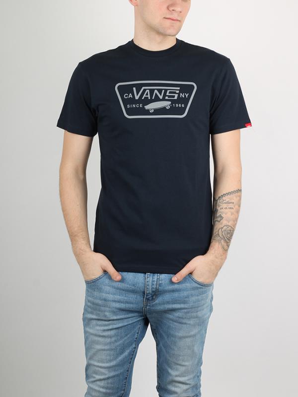 Tričko Vans Mn Full Patch Navy-Frost Grey Modrá