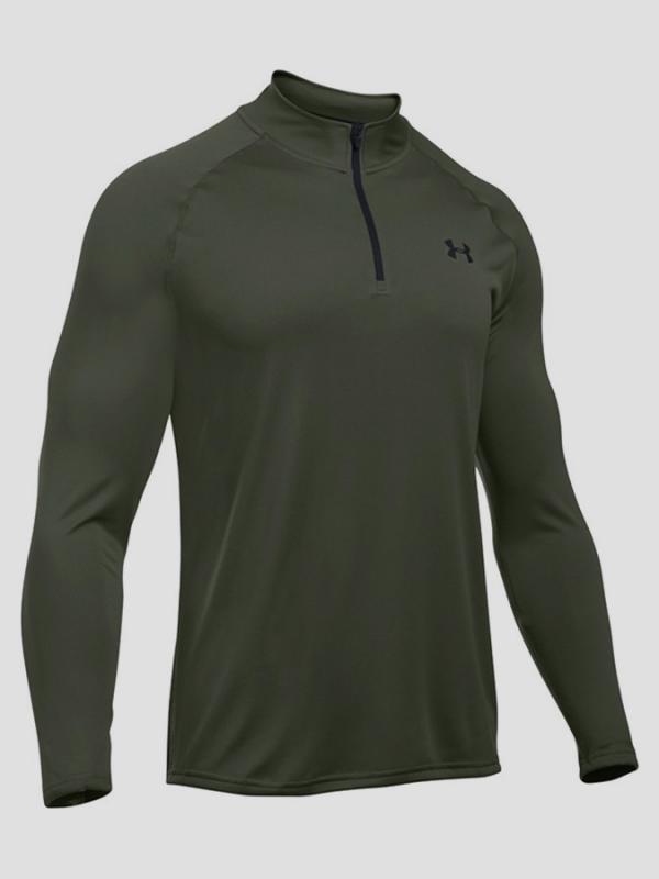 Tričko Under Armour Tech 1/4 Zip Zelená