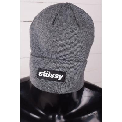 Stüssy Rubber Patch Beanie Grey Heather