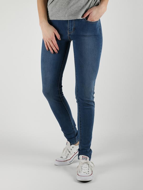 Džíny LEVI'S 711 Skinny Easy Street Modrá