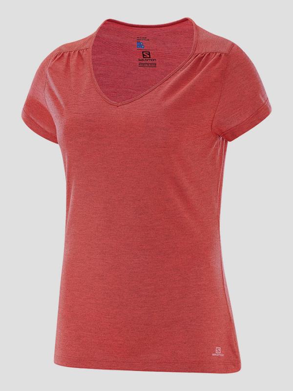 Tričko Salomon ELLIPSE SS TEE W INFRARED Červená