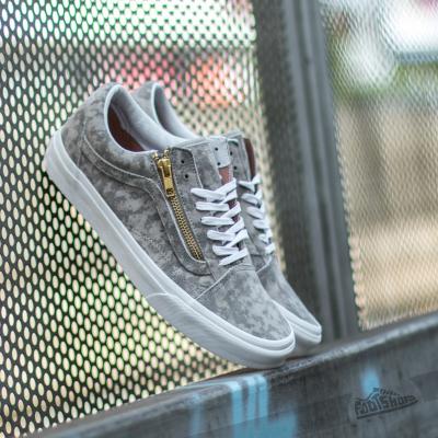 Vans Old Skool Zip Marble Suede Khaki/ True White