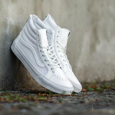 Vans Sk8-Hi Slim Zip Perf Leather True White
