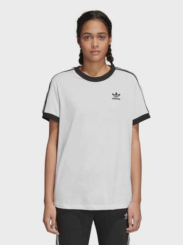 Tričko adidas Originals 3 Stripes Tee Bílá