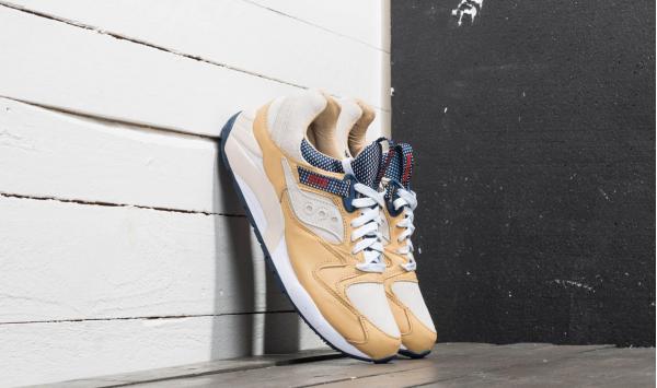 Saucony x Sneakersnstuff Grid 9000 “Business Class” White Wheat/ Birch