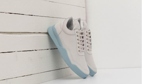Filling Pieces Low Top Ghost Matt Nubuck Blue