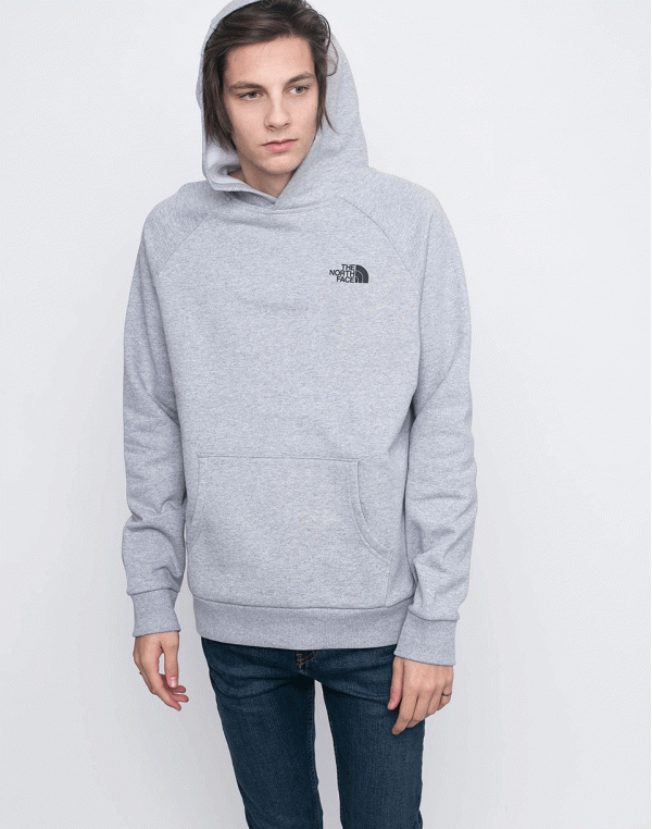 The North Face Raglan Red Box TNF Light Grey Heather L