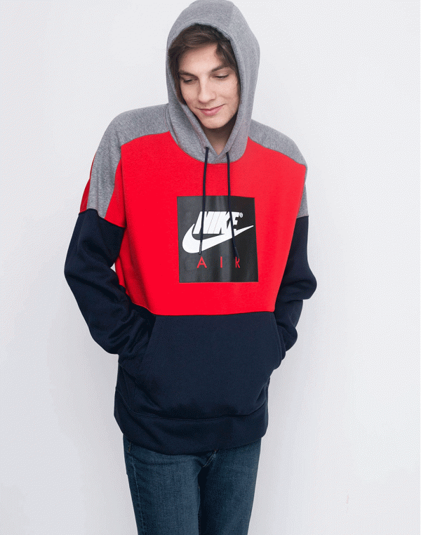 Nike Air Univerity Red / Carbon Heather / White S