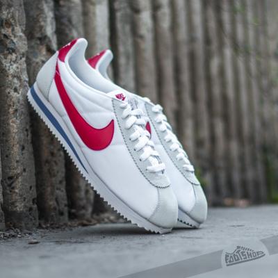 Nike Classic Cortez Nylon White/ Varsity Red- Varsity Royal