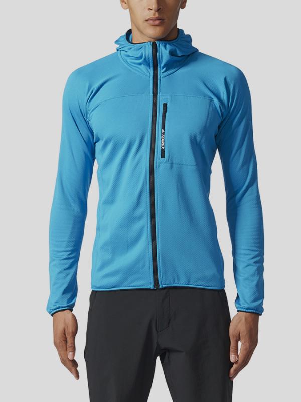 Mikina adidas Performance TraceRock Ho Fl Modrá