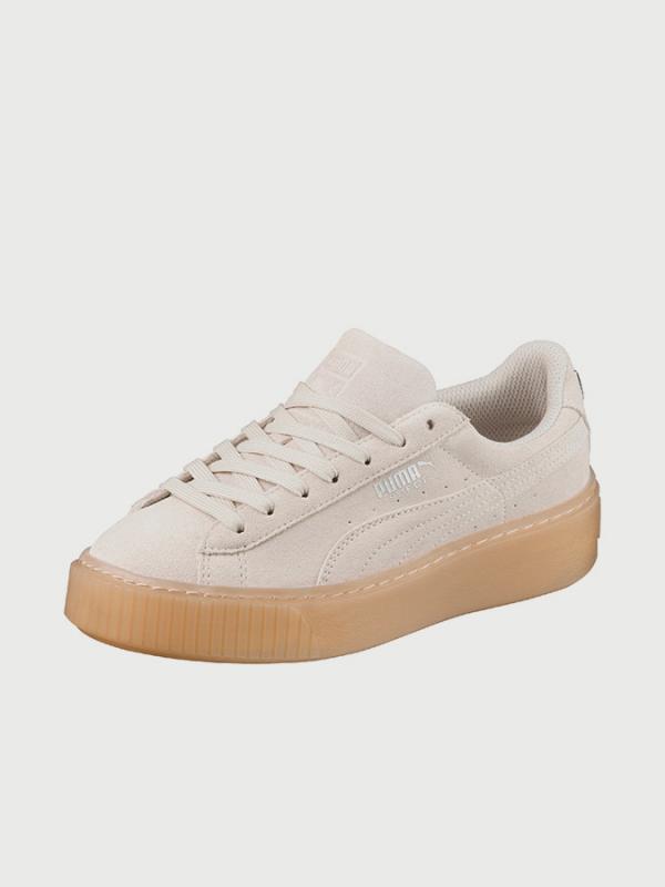 Boty Puma Suede Platform Jewel Jr Bílá