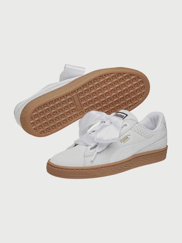 Boty Puma Basket Heart Perf GUM Bílá