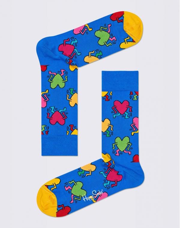 Happy Socks Keith Haring Running Heart KEH01-6001 36-40