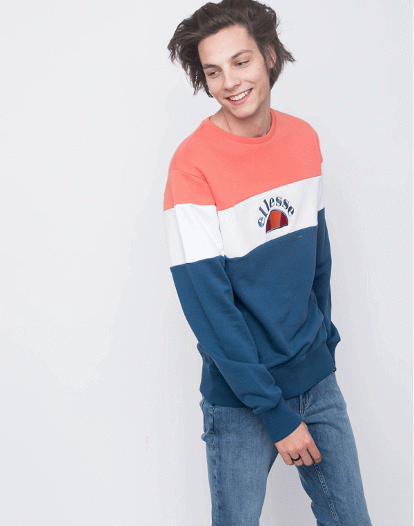 Ellesse Oriveto Ensign Blue/Optic White/Crab Apple L