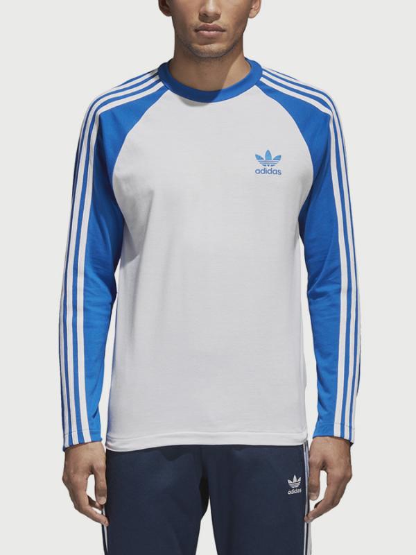 Tričko adidas Originals 3-Stripes Ls T Bílá