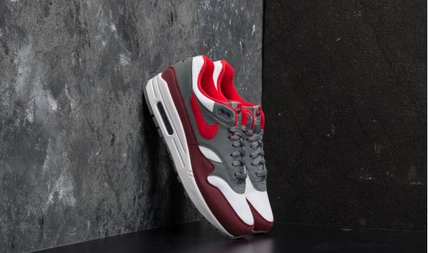 Nike Air Max 1 White/ University Red/ Cool Grey