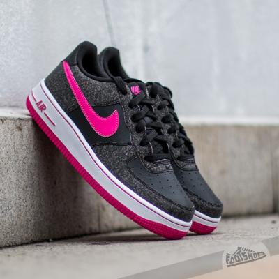 Nike Air Force 1 GS Black/ Vivid Pink-White