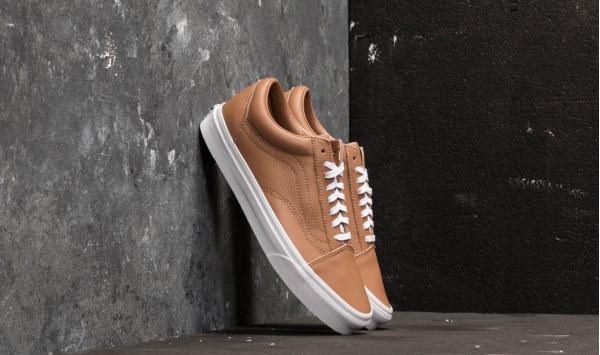 Vans Old Skool (Leather) Tawny Brown/ True White
