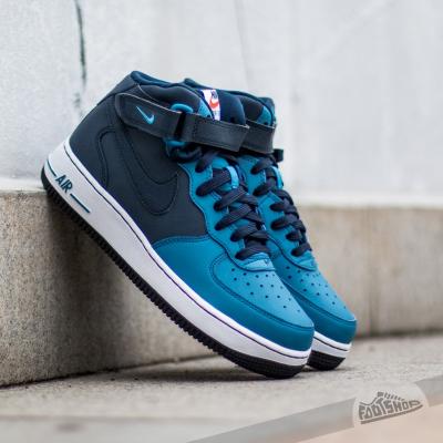 Nike Air Force 1 Mid GS Obsidian/ Obsidian-Brigade Blue-White