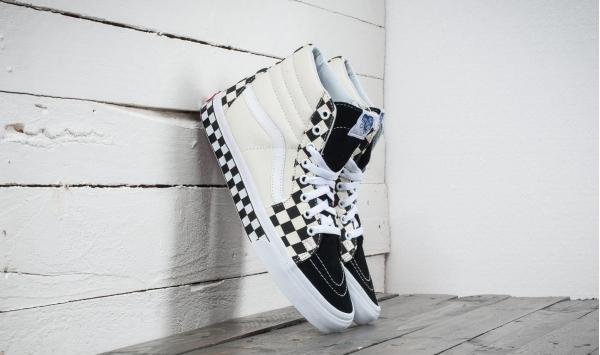 Vans Sk8-Hi (Checker Sidewall) Black/ True White