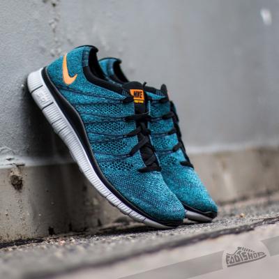 Nike Free Flyknit NSW Squadron Blue/Bright Mandarin
