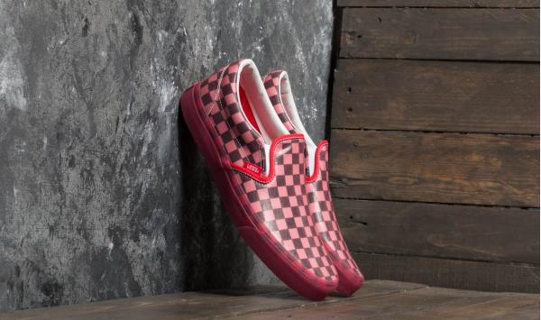 Vans Classic Slip-On (Translucent Rubber) Hibiscus/ Checkerboad