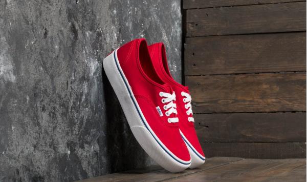 Vans Authentic Platform (Canvas) Racing Red/ True White