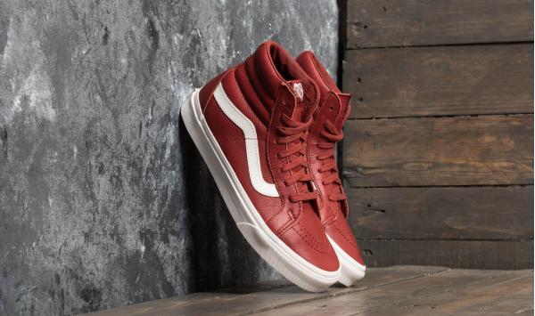 Vans Sk8-Hi Reissue (Leather) Burnt Henna/ Blanc De Blanc