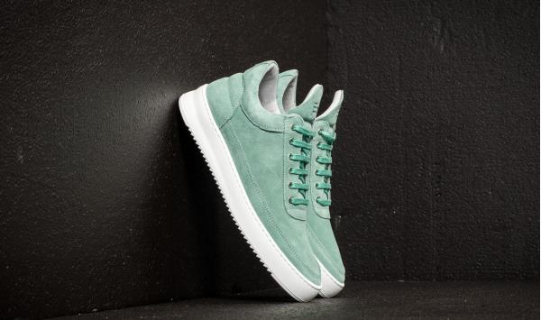 Filling Pieces Low Top Ripple Lane Suede Aqua Green