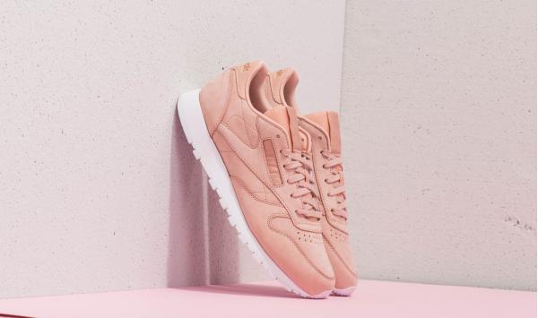 Reebok Classic Leather Nude Nubuck Rose Cloud/ White