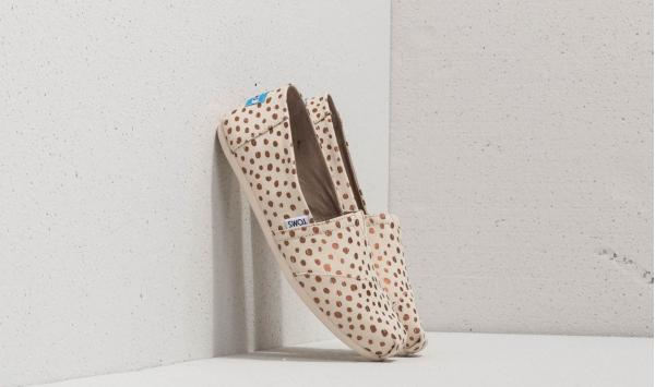 TOMS Wmn Classic Rose Gold/ Natural Canvas Dots