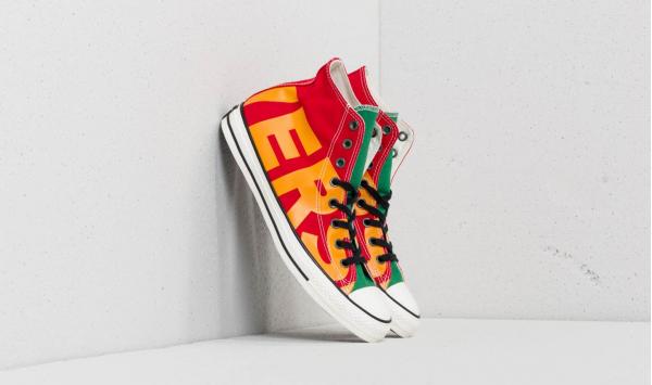 Converse Chuck Taylor All Star Hi Enamel Red/ Yellow/ Egret