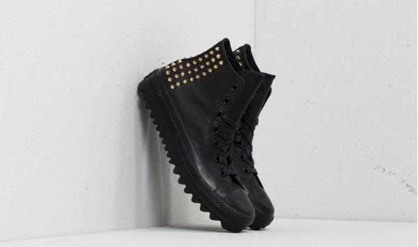 Converse Chuck Taylor All Star Lift Ripple Hi Black/ Black/ Gold