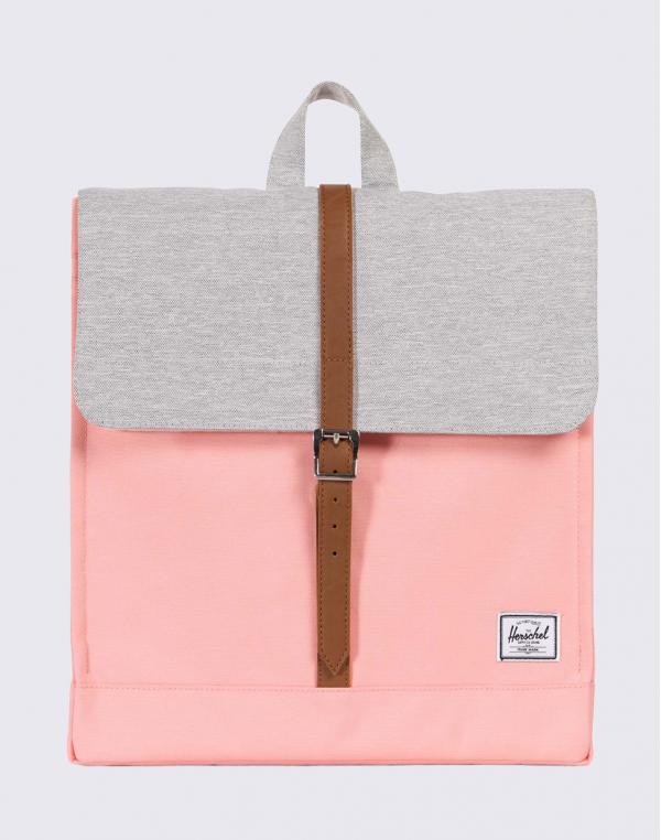 Herschel Supply City Peach/Light Grey Crosshatch/Tan Synthetic Leather