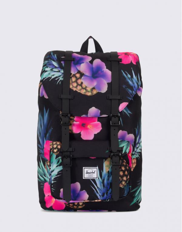 Herschel Supply Little America Mid-Volume Black Pineapple/Black Rubber