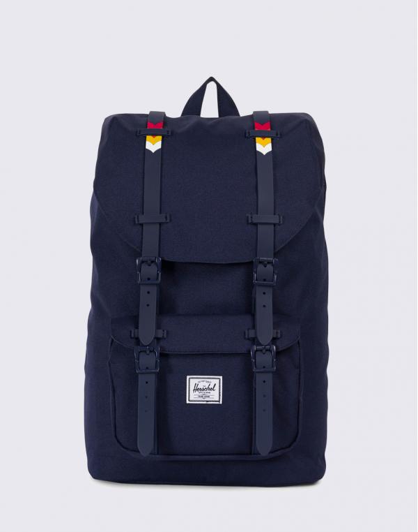 Herschel Supply Little America Mid-Volume Peacoat/Rainbow Chevron Rubber