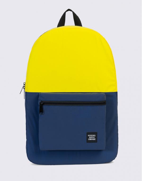 Herschel Supply Packable Daypack Neon Yellow Reflective / Peacoat Reflective