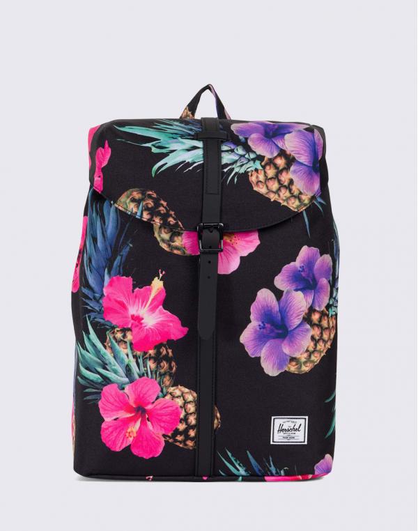 Herschel Supply Post Mid-Volume Black Pineapple/Black Rubber
