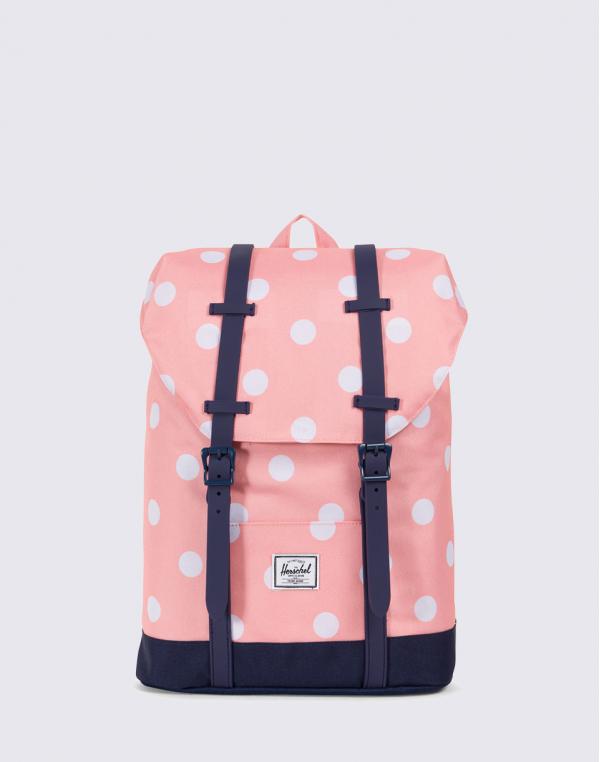 Herschel Supply Retreat Youth Peach Polka Dot / Peacoat
