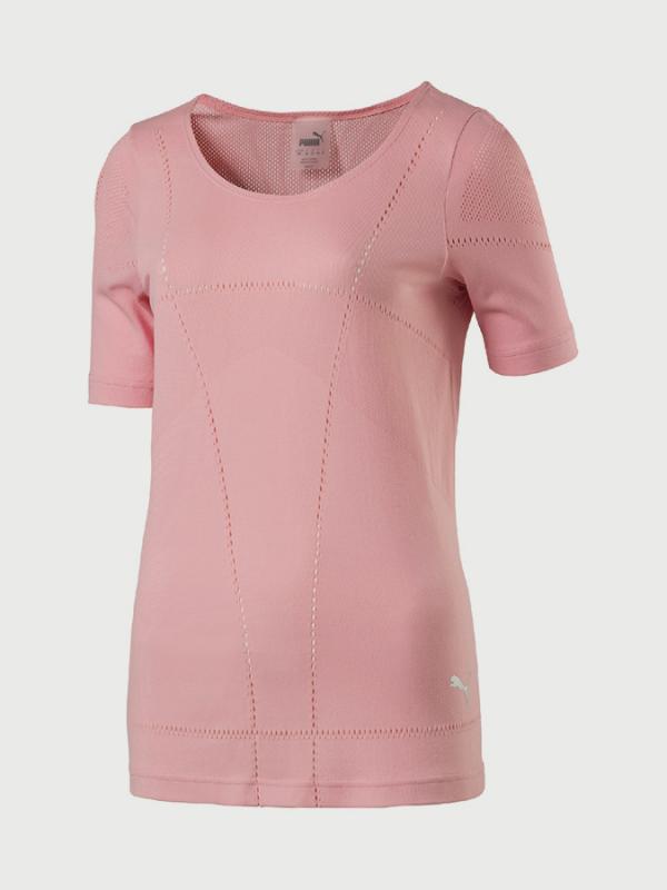 Tričko Puma evoKNIT Seamless Tee Růžová