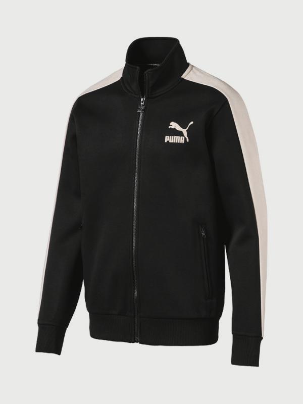 Mikina Puma T7 Jacket inserts Suede Černá