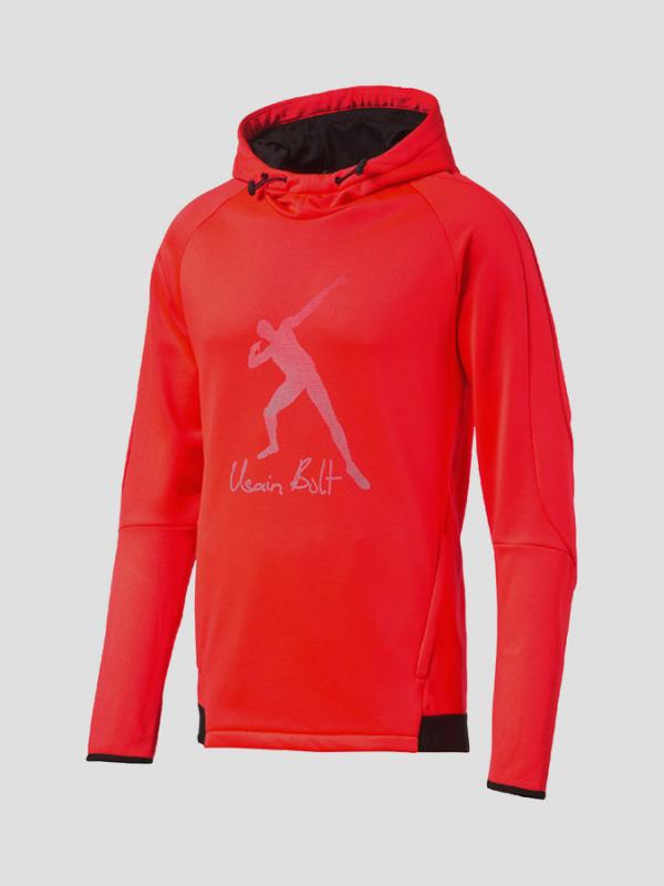 Mikina Puma UB Evostripe Logo Hoody Red Blast Červená