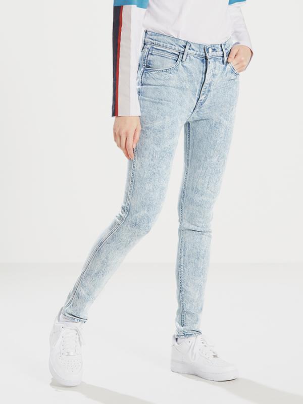 Džíny LEVI'S L8 High Skinny L8 Crew Modrá