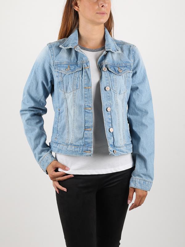 Bunda Alcott GIUBBOTTO DENIM CON PATCH Modrá