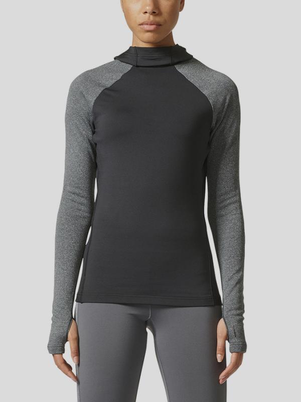 Tričko adidas Performance TF TOP LS HD CW Černá