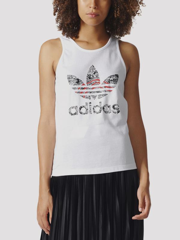 Tílko adidas Originals TREFOIL TANK Bílá